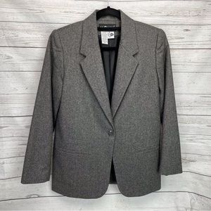 🍁 Vintage Sag Harbor Petite Woolmark Blend Blazer Jacket Coat sz 6